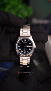 Jam Tangan Pria Casio Enticer MTP-V006D-1B Analog Black Dial Stainless Steel Strap