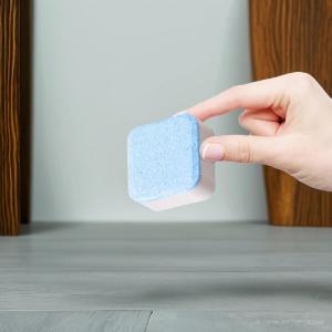 Washing Machine Cleaning and Disinfecting Effervescent Tablets Household Cleaning Essential Stain Remover and Detergent Powerful and Strong Descaling Agent(A box of 12 tablets)