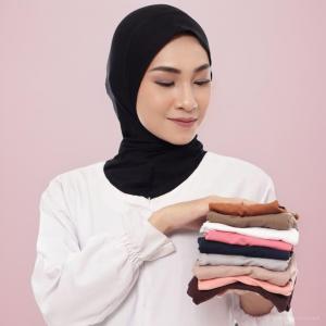 CIPUT ninja Bahan Jersey Livina / Ciput Antem adem Premium / Dalaman Hijab Ninja Resleting