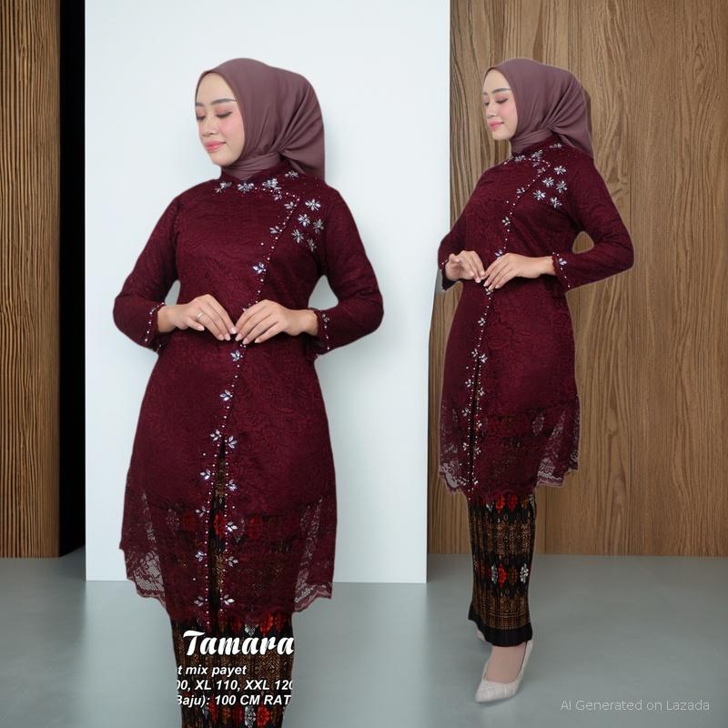 Kebaya modern wanita 2025 kondangan pesta dengan payet mewah kekinian/ Kebaya selempang samping, Kebaya Wisuda Harga 139,000 rupiah*Gratis Ongkir