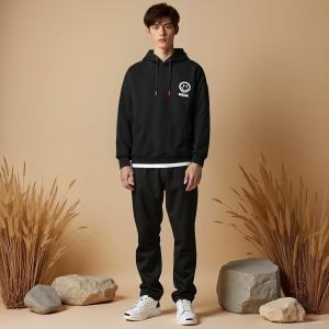 SMILE SWEATSHIRT HARAJUKU OVERSIZED HOODIE Swater hitam hangat tebal