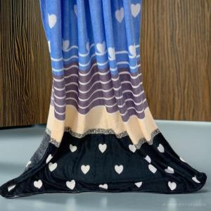 Blue Hearts Velvet Fleece Blanket 135cm X 200cm