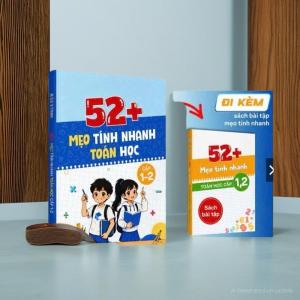 Sách Combo 2 cuốn: 52+ Mở Tính Nhanh Toán Học Cấp 1-2 !Tính Nhẩm Nhanh Cho Bé