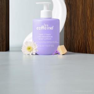 mCaffeine 10% Magnesium Body Lotion 300ml | Stress-Relief & Better Sleep | Mild Vanilla Orchid Fragrance Calms & Soothes | 3% Cocoa Butter Non-Greasy Deep Moisturization Bodylotion