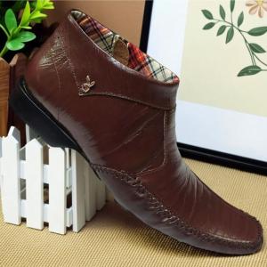 Sepatu Pantofel kulit Formal Pria Nyaman Elegan / Sepatu Bot Playboy Kulit Full Sol Karet Anti Slip