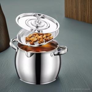 PVN74315 Âu Lọc Dầu Inox 304 Có Nắp Đậy Size 1.5 Lít Có Tay Cầm Dễ Vệ Sinh