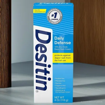 Desitin 4 oz (113 g) Daily Defense Baby Diaper Rash Cream with Zinc Oxide to Treat Relieve & Prevent diaper rash