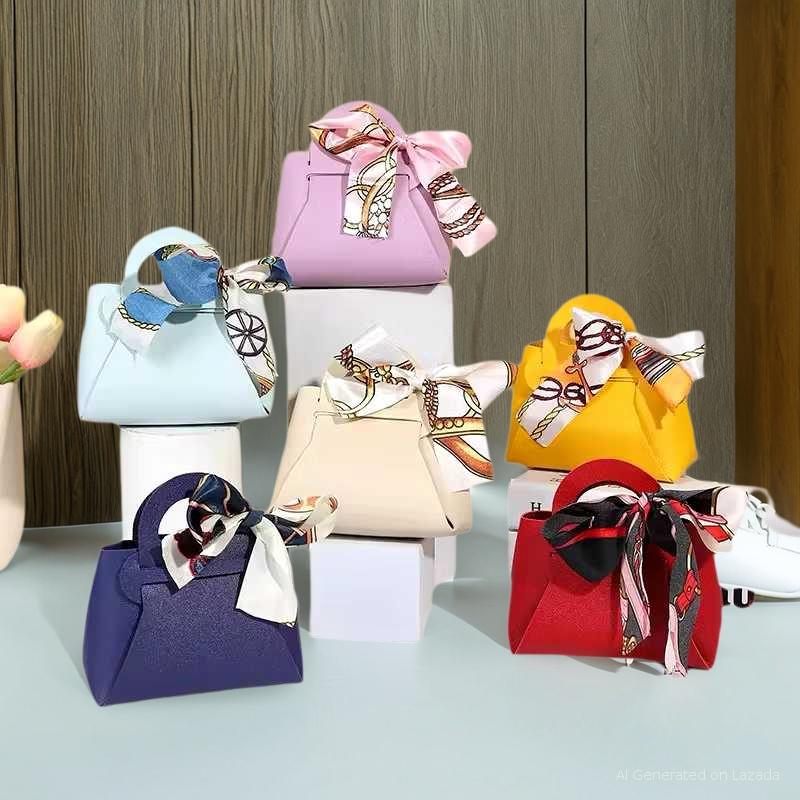 3pcs Elegant Mini Gift Pouches with Satin Ribbon - Assorted Colors for Special Occasions