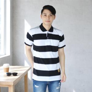 Kaos Kerah Pria Noveli wear Kaos Distro Salur Engineering Stripe Balok Lengan Pendek