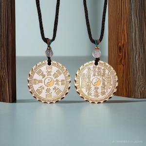 MẶT DÂY CHUYỀN KHẮC THÁI THƯỢNG LÃO QUÂN VÀ HẬU THIÊN BÁT QUÁI TẶNG HỘP ĐỰNG