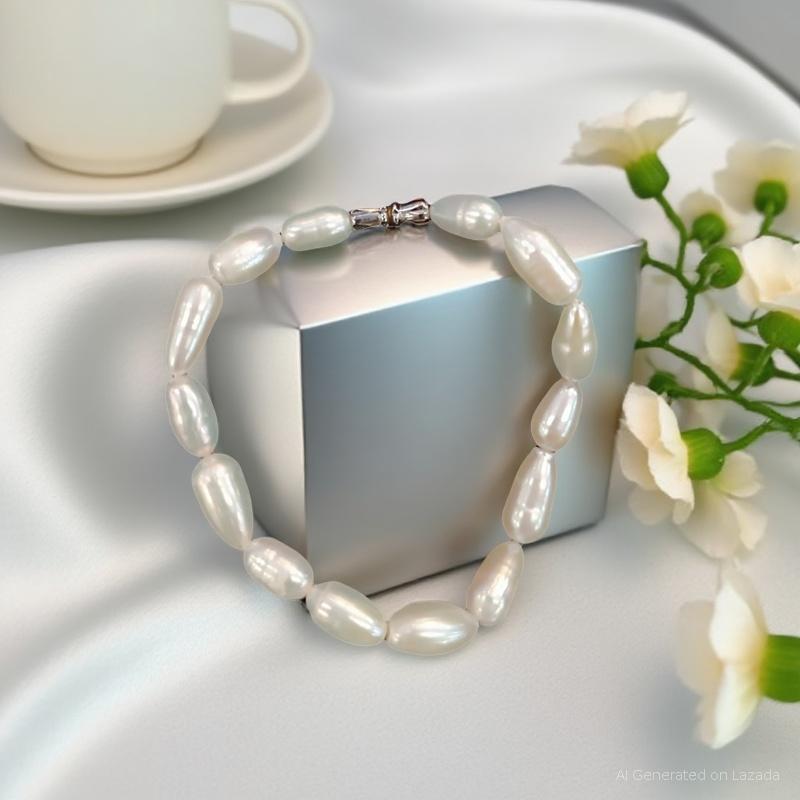 Lắc Tay Ngọc Trai FW Shape Giọt Nước (LNT0008) - MOON Jewelry