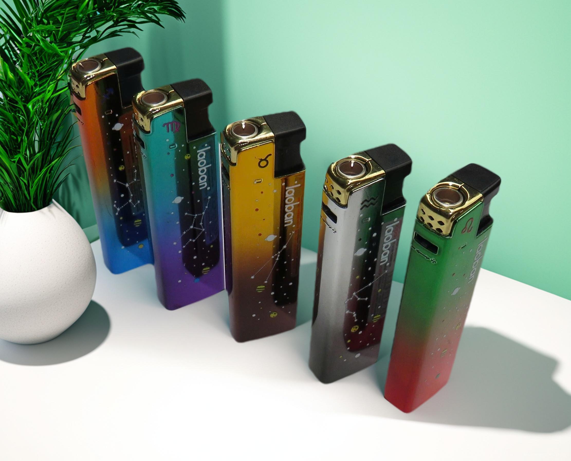 Bật Lửa Khò Gas Laoban 803 Hộp 7 Màu Hình Chòm Sao Vỏ Kim Loại In Hình Sang Trọng