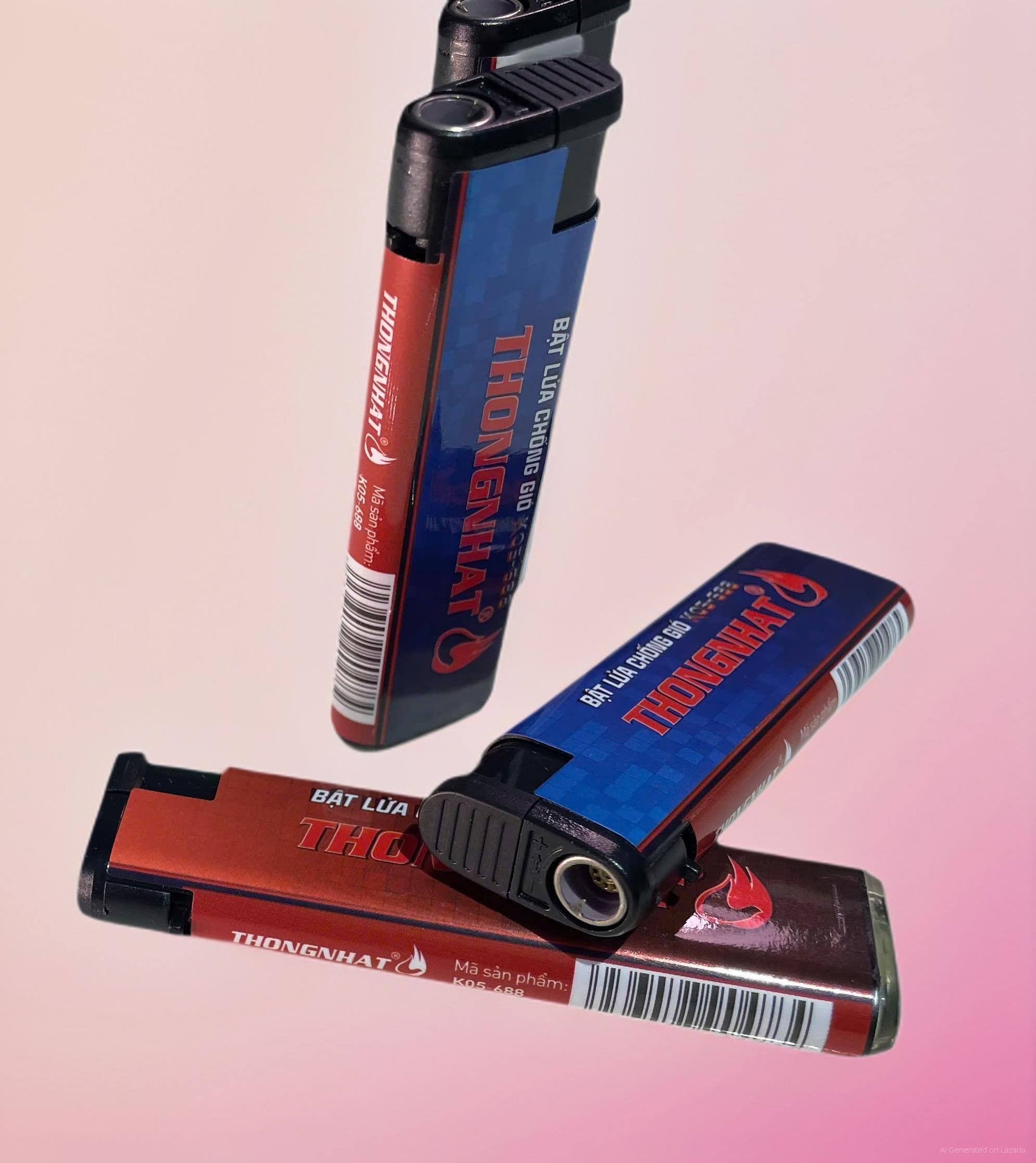 Combo 10 chiếc hột quẹt gas tia lửa Xanh Thống Nhất K05, CB 05 chiếc Bật lửa khò K05 Thống Nhất