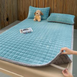 Thảm nỉ nhung trải giường 3 lớp dày tấm trải giường đa năng cao cấp