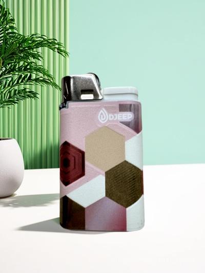 Hột quẹt cơ đá Djeep Pháp Bật lửa Djeep Pháp Chính hãng Bic Màu Lục Giác Hồng MS002