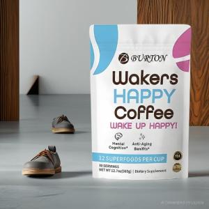 Wakers Happy Coffee ☕ Smooth Energy Coffee for Long Workdays | No Jitters • No Crash | 12 Superfoods Blend | Ready Stock SG