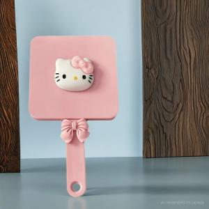 Set Gương Lược Hello Kitty 2 Món | Gương Soi Makeup Mini Kèm Lược Chải Tóc Bỏ Túi Cute Nữ