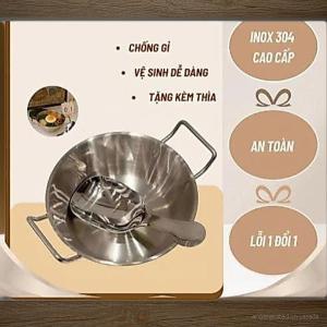 PVN73802 Nồi Trộn Cơm Inox 2 Quai Kèm Thìa Phong Cách Hàn Quốc – Bát Inox Đa Năng Ăn Cơm Mì Cháo Ngũ Cốc Nồi Nấu Mi