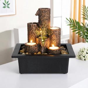 Tabletop Fountain Ornaments Home Gardening Decoration Rockery Water Fountain Crafts Gifts Desktop Decorations