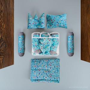 Kasur Bayi Set Lengkap Bedcover Matras Bantal Guling Perlengkapan Tidur Bayi Nyaman Lembut Aman dan Praktis untuk Bayi Baru Lahir hingga Balita
