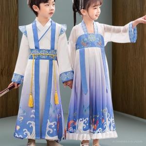 READY STOCK Kids Children Ancient Chinese Han Costume Chinese Traditional Costume Pakaian Tradisi Cina 男女童中国装汉服hanfu