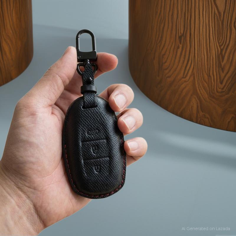 ao Da Chìa Khóa Xe Hyundai Kona, Accent, Creta, Tucson, SantaFe - Ốp Khóa Da Thật Cao Cấp Khâu Tay