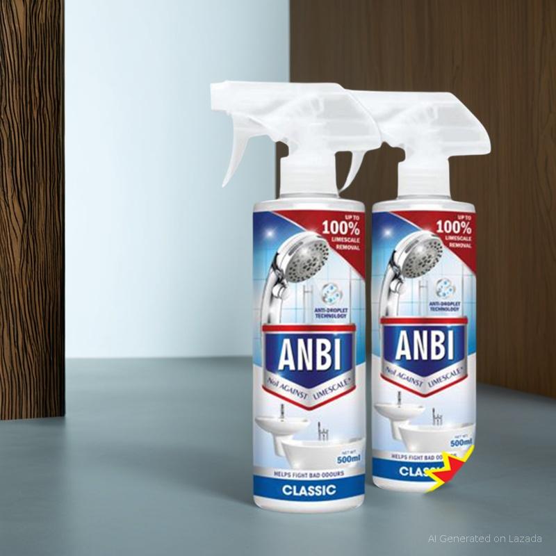 Genuine Anbi Calcium Descaling Solution 500ml – Effectively and Quickly Removes Stains, Lime Scale, Toilets, and Showers