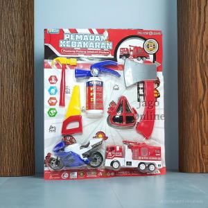Mainan Pemadam Kebakaran Set Mobil pemadam Peralatan Alat Pemadam Motor Motoran