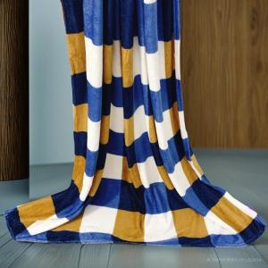 American Checkered Pattern Velvet Fleece Blanket (Size: 135cm X 200cm)