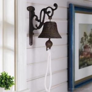 Retro Iron Doorbell Garden Iron Front Door Bell Rustic Welcome Door Decorative Wall Vintage Design Entrance Porch Outdoor Sign