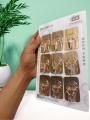 combo 3 vỉ 2 vỉ 1 vỉ sét 9 móc dán tường vàng size nhỏ. 