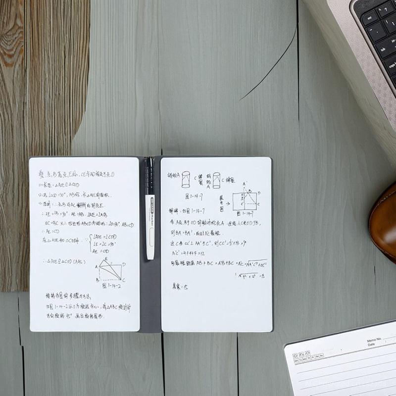 2002) A4 Reusable Whiteboard Notebook | Portable Dry Erase Notepad Planner | Leather Cover Writing & Drawing Board for Students Teachers & Meetings