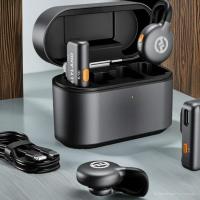 HOLLYLAND LARK M2S COMBO (SPACE GRAY) WIRELESS MICROPHONE 2 TRANMITTER FOR LIGHTNING I PHONE & TYPE C & CAMERAS