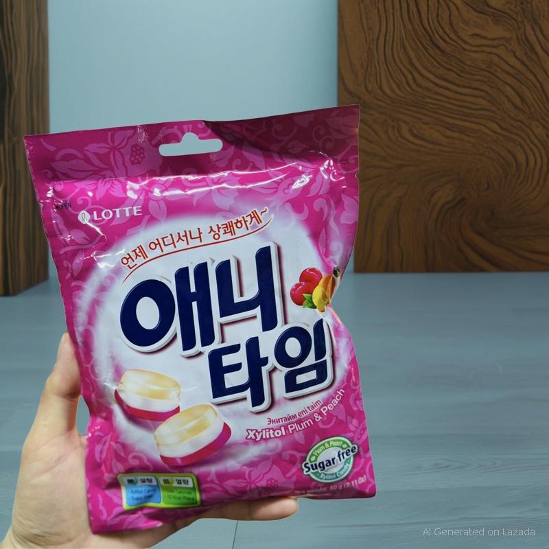 1 Pack of Anytime Korean Sugar-Free Mint Candy, 60Gr Pack