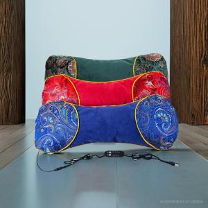 Gối ngải cứu sưởi ấm bằng điện đa chức năng gối cổ nhung gối ngải cứu làm ấm giảm đau nhứt cổ vai gáy gối thảo dược ngải cứu