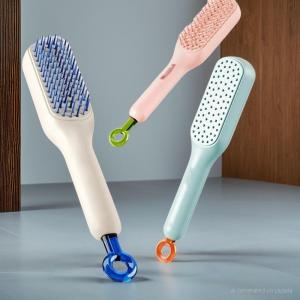 Lược Chải Tóc Tự Làm Sạch Cao Cấp 24cm | Lược Gỡ Rối Tóc | Lược Massage Da Đầu | Lược Vệ Sinh Tóc Rụng Nhanh