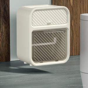 Wall Mounted Bathroom Tissue Holder With Adhesive Double-Layer Toilet Paper Holder Toilet Paper Box Bathroom Tissue Storage Box