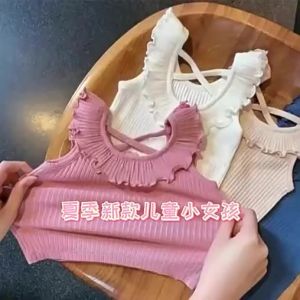 Fashionable Childrens Camisole Sweet and Versatile Summer New Design