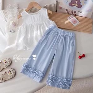 Summer Little French Style Sleeveless Set