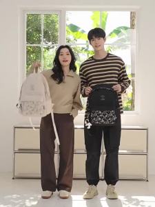 Semir | Snoopy Series Cartoon Print Couple Outdoor Backpack Large Capacity Commuter Laptop Bag