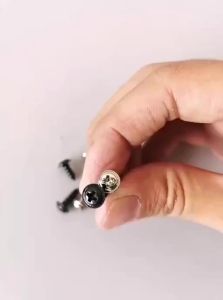 BAIRUITE | Nickel Plated Cross Head Washer Self-Tapping Pan Head Screw Black M1.2M3-M5