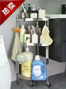 B&W | Stainless Steel Corner Organizer With Wheels