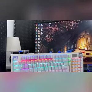 AULA | Wireless Multi-Mode Mechanical Keyboard Bluetooth and 2.4G Blue Red Tea Switch