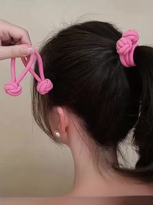 WENZHU | Chinese Knot Elastic Hair Tie for High Ponytail