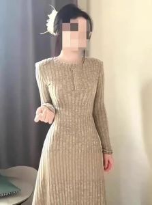 Ge·an·fei | Đầm Knit Phong Cách Pháp Elegante