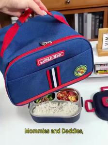 XIAOCHUSHU | Insulated 316 Stainless Steel Lunch Box Childrens Partitioned Meal Tray