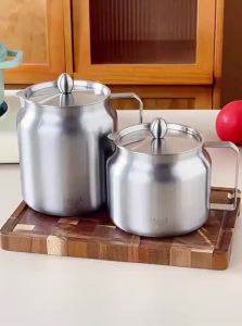 onlycook | Stainless Steel Oil Filter Pot with Strainer