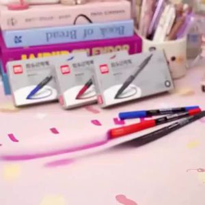 deli | Waterproof Oil-proof Fade-resistant Dual Tip Marking Pen