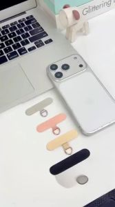 YINGYUE | Anti-theft Phone Clip Metal Pad Stainless Steel Rotatable Thin Card Pad Phone Case Shoulder Chain Necklace Wrist Fixing Sticker