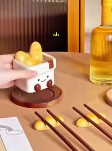 Mr.Snail | Creative Cartoon Bread Ceramic Chopstick Rest